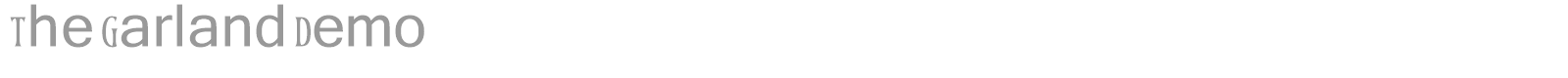 The Garland font preview